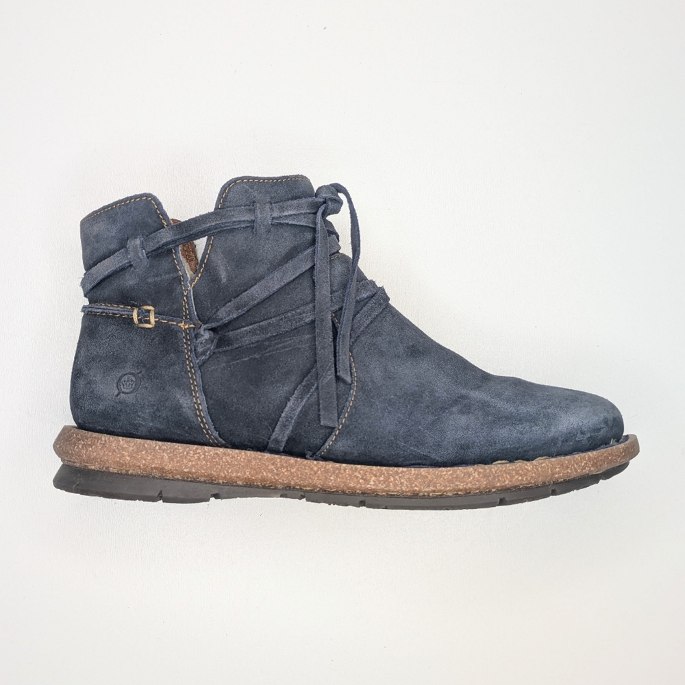 Born Dark Blue Ankle Booties